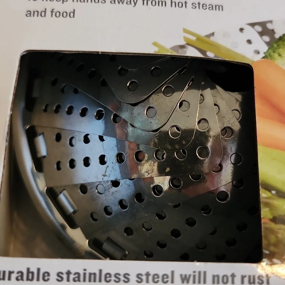 NWT Progressive Prep Solutions Vegetable Steamer Metal Basket Kitchen Cooking